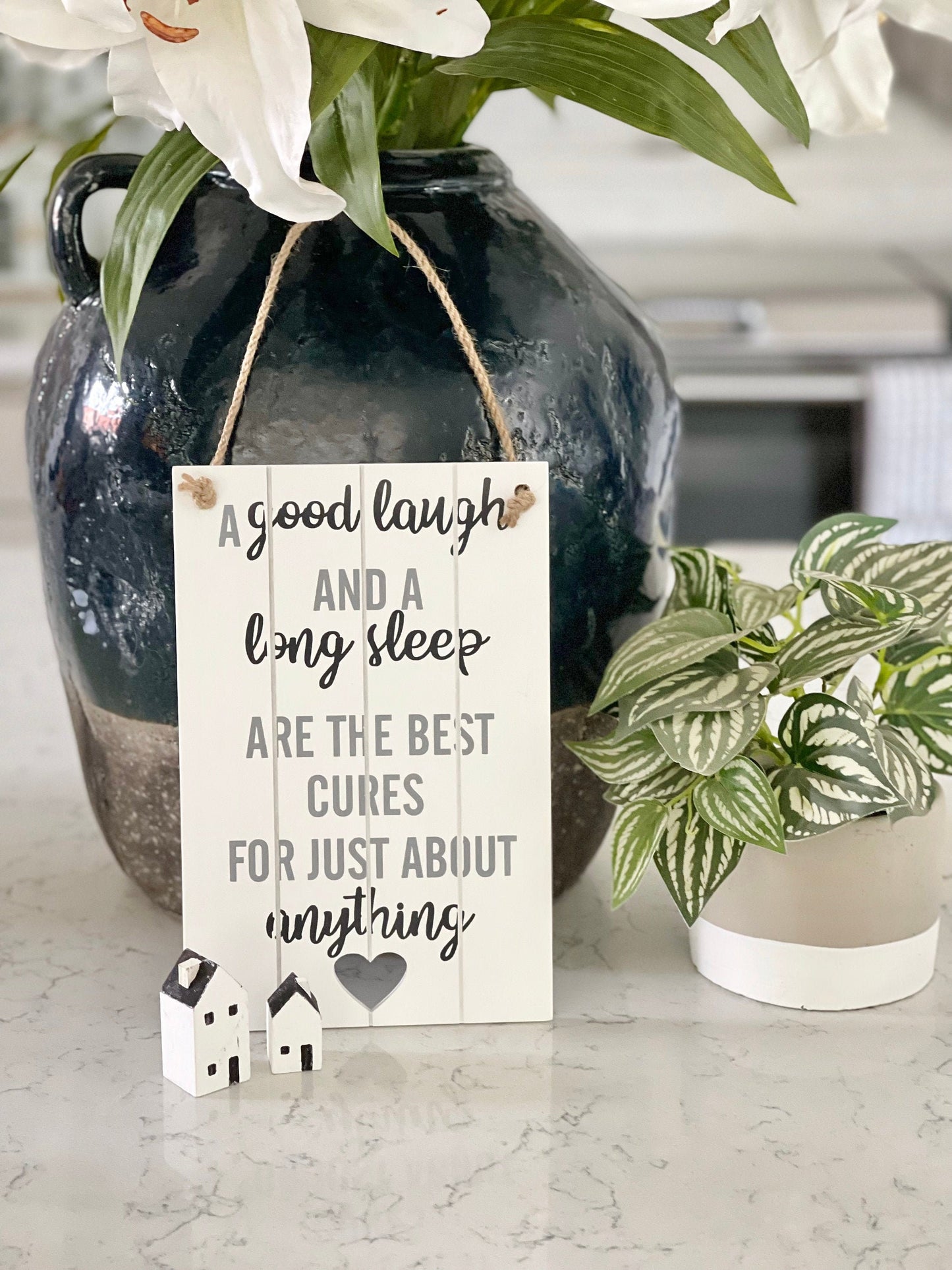 A good laugh and a long sleep ...sign