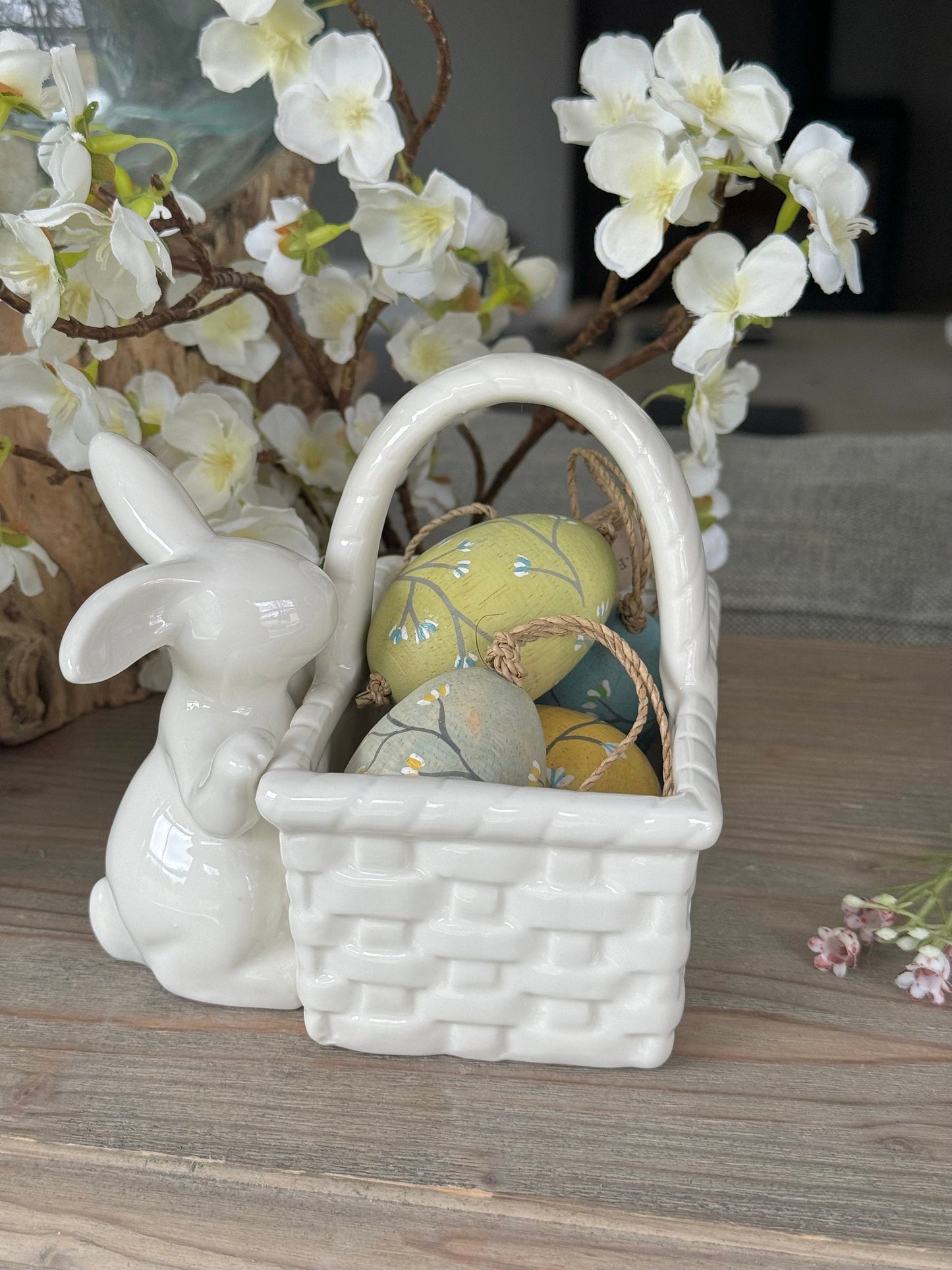 White Bunny and Basket