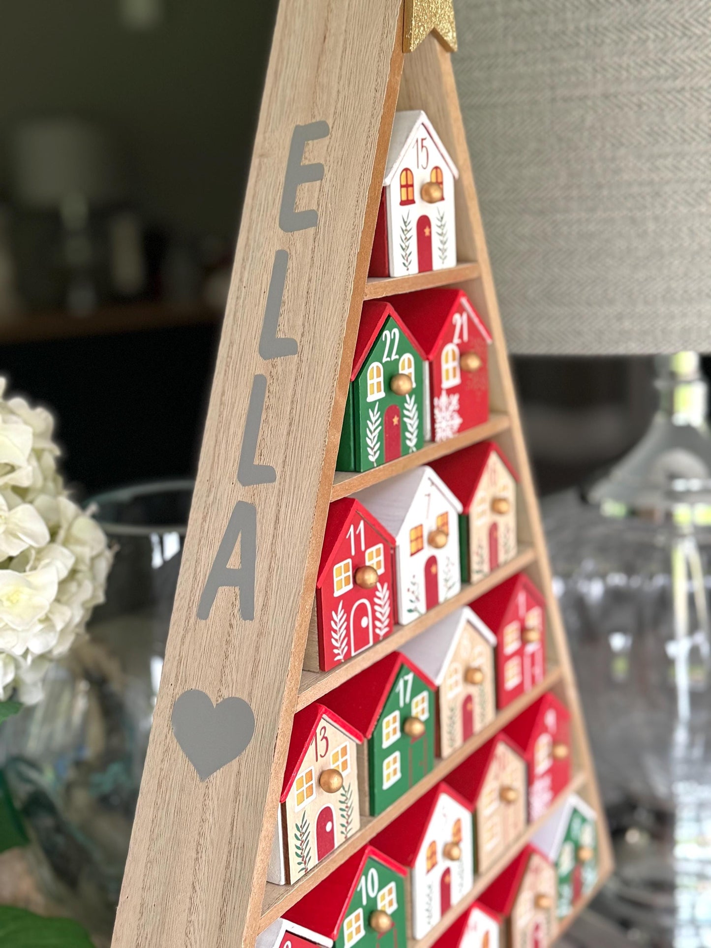 Large Wooden Advent Treehouse Calendar