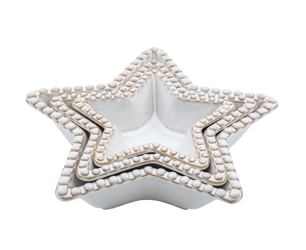 Beaded Star Bowls (Set of 3)