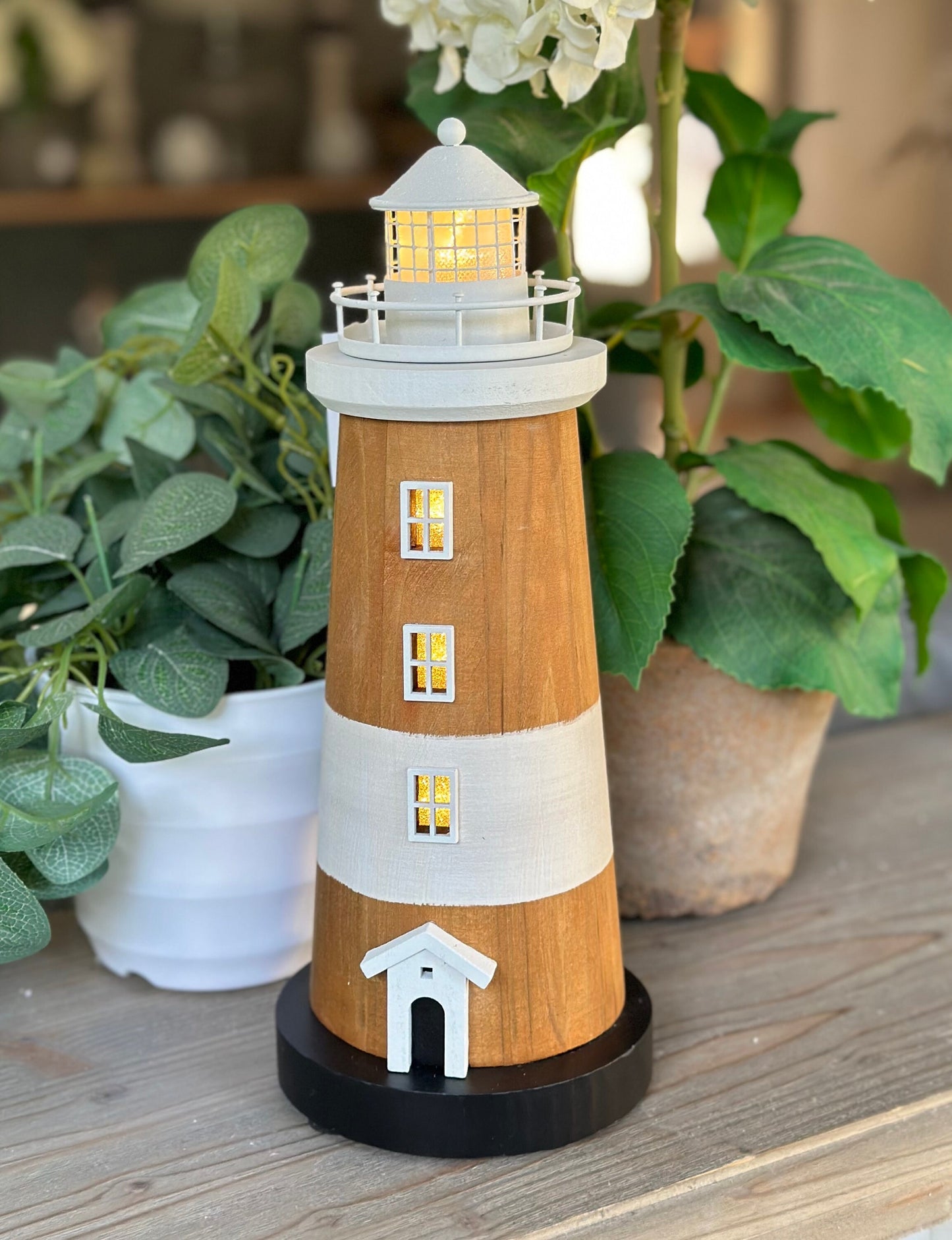 Nautical Wooden LED Lighthouse