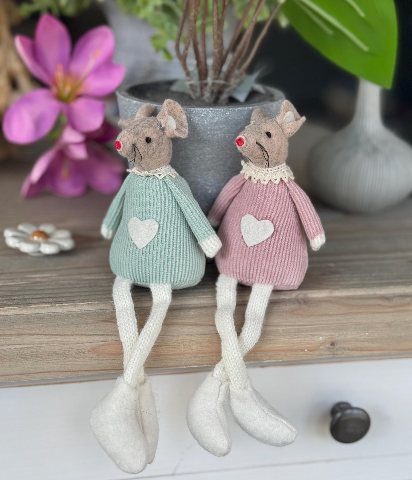 Super Soft Shelf Sitting Mice - 3 colour options, sold individually