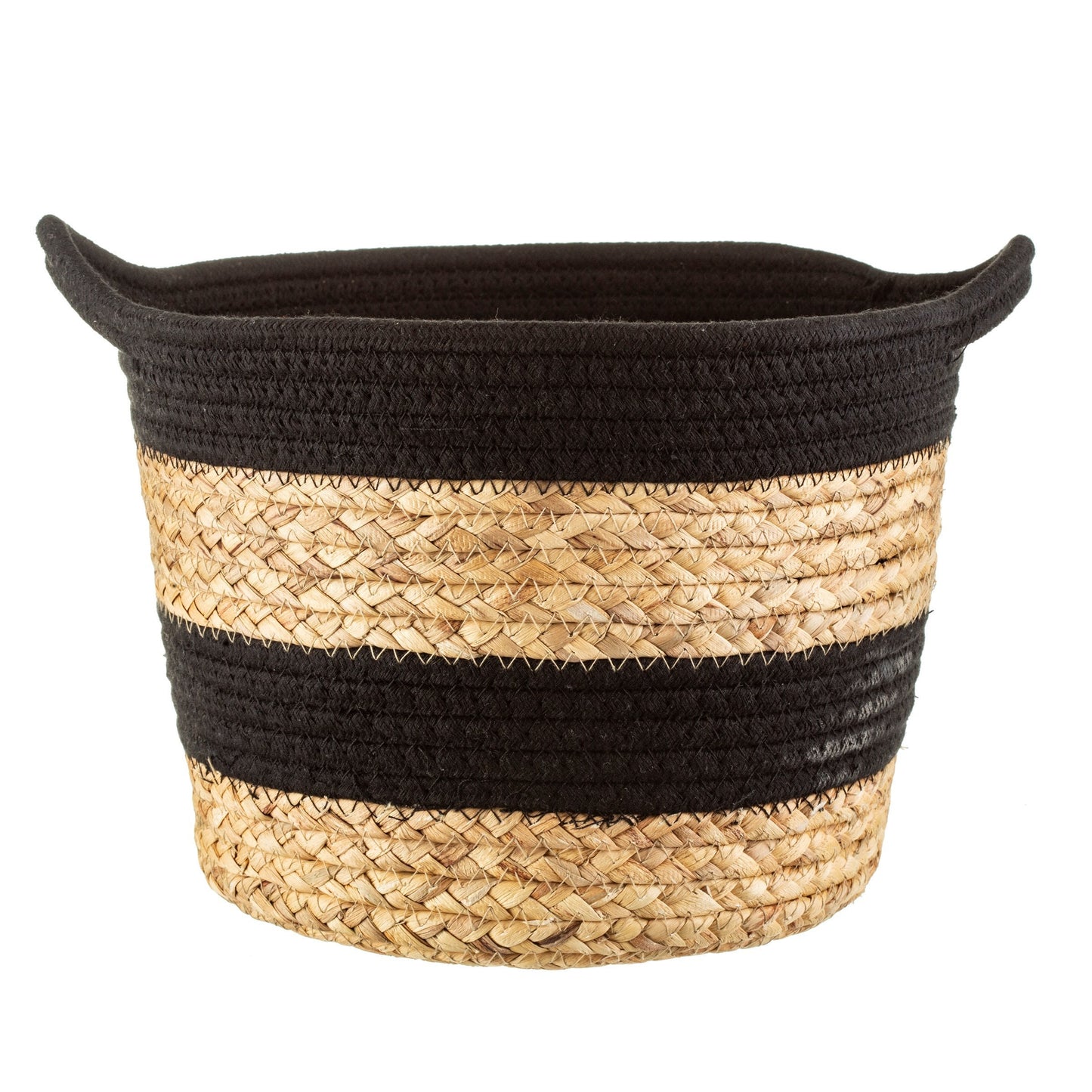 Black Rope Seagrass Stripe Basket