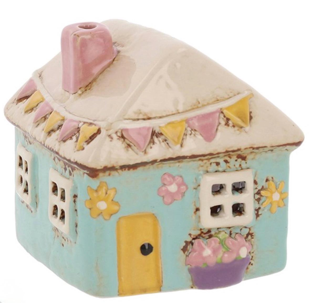 Mini Garden Village Tea Light House - 3 Colours Available