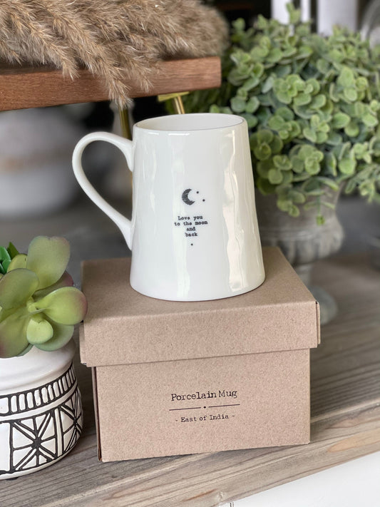 Porcelain mug - Love you to the moon