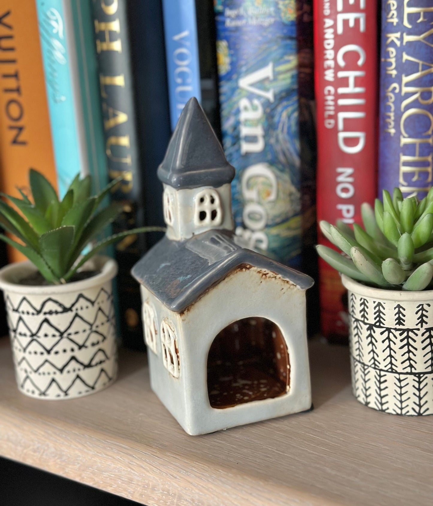 Glazed Ceramic Church/Chapel Tea light