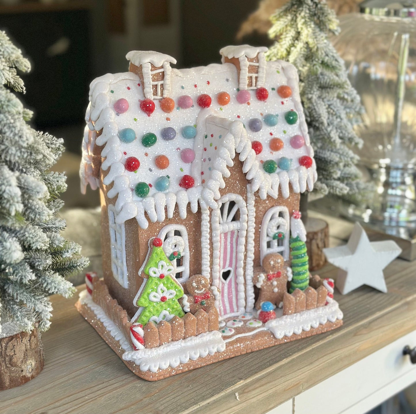 Acrylic LED Gingerbread & Sweets House