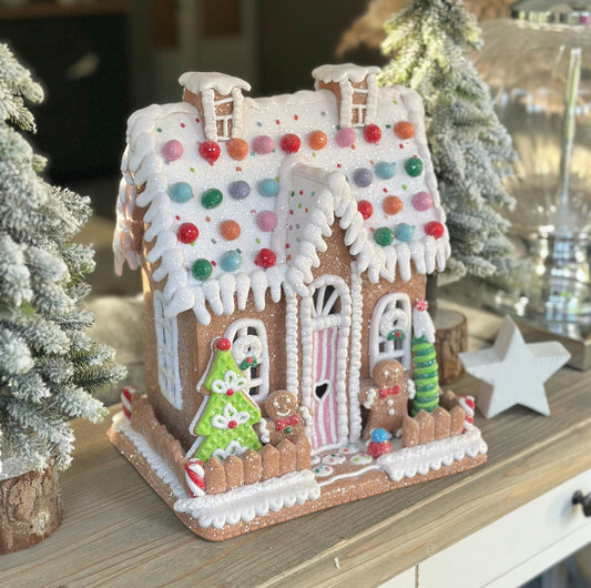 Acrylic LED Gingerbread & Sweets House