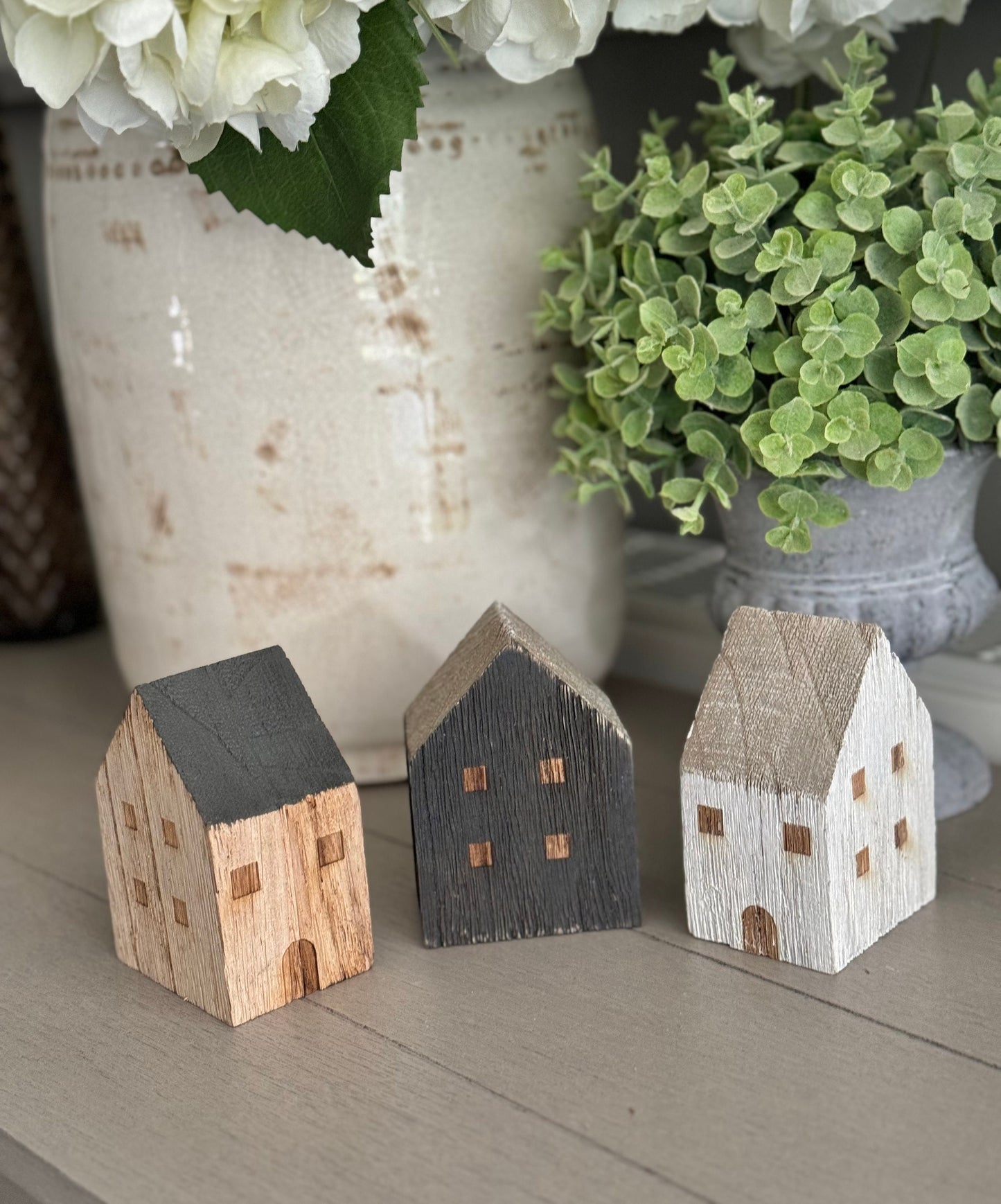 Wooden House Blocks - 3 Colours Available
