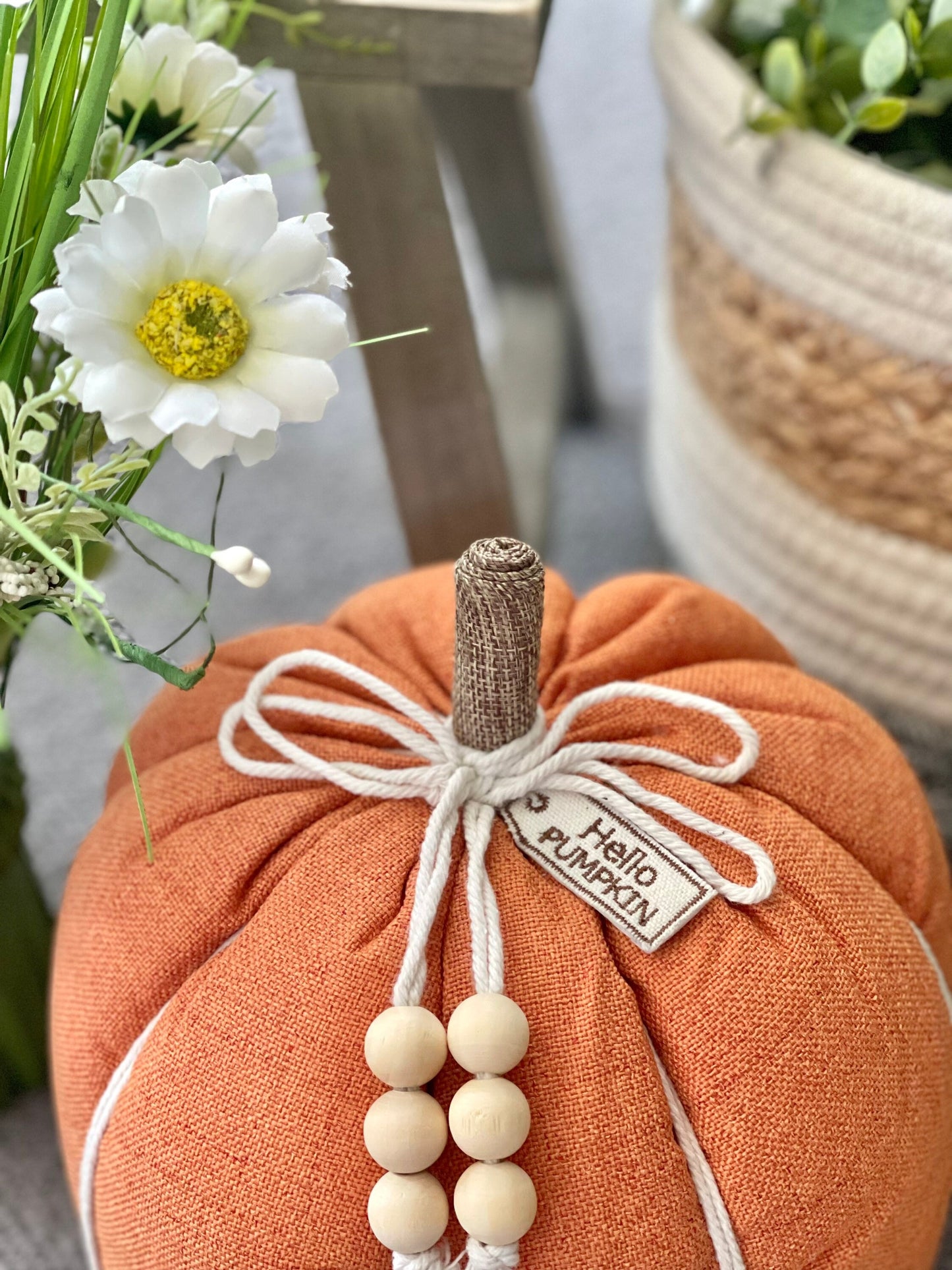 Fabric Pumpkin Doorstop