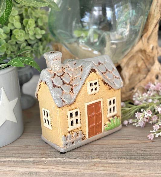 NEW! Cream Cottage Tealight Holder