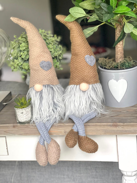 Dangly Leg Gonk With Taupe/Brown Hat and Boots