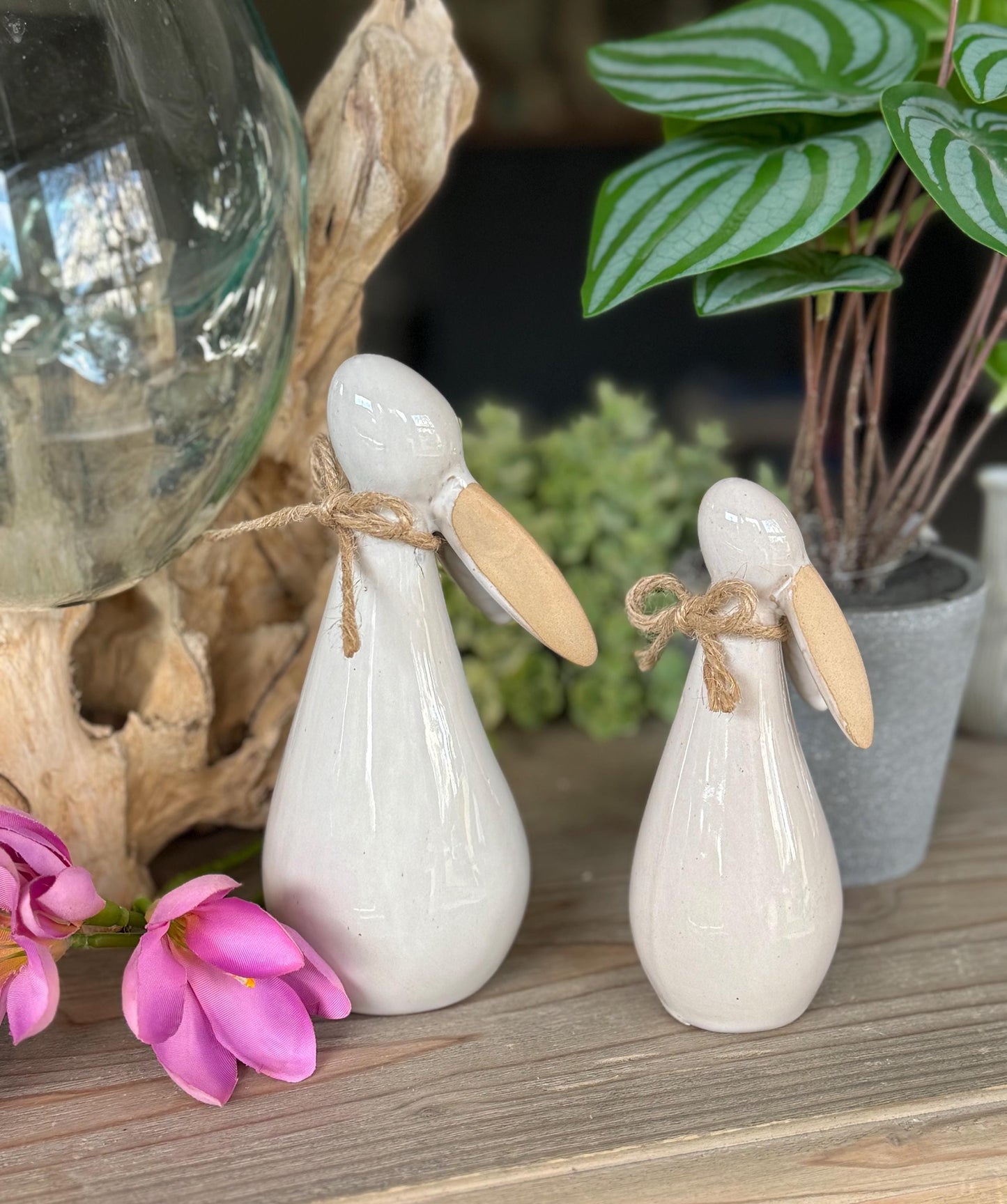 Ceramic White Bunny - Available in 2 Sizes