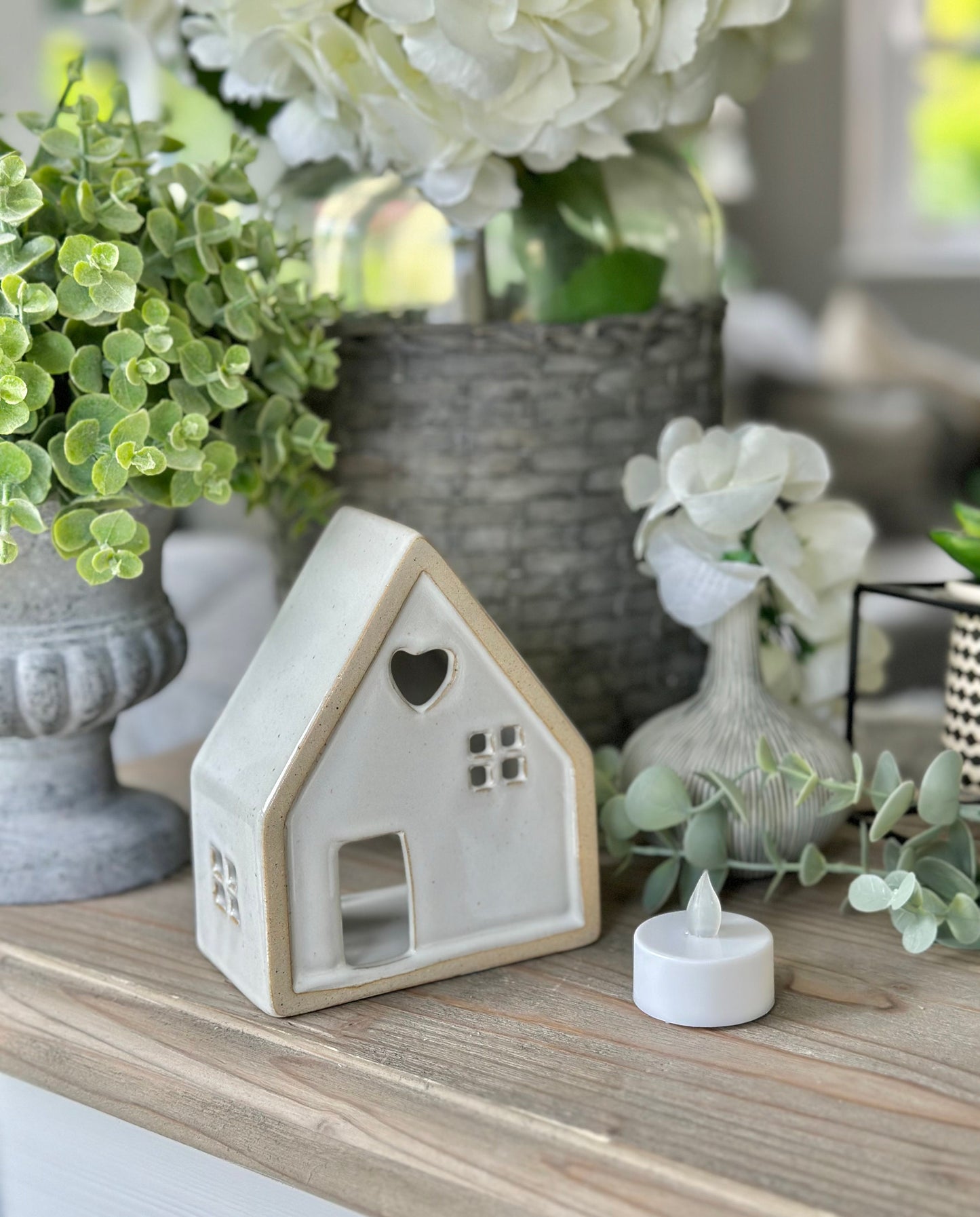 Ceramic LED Heart Cottages - 3 Sizes Available