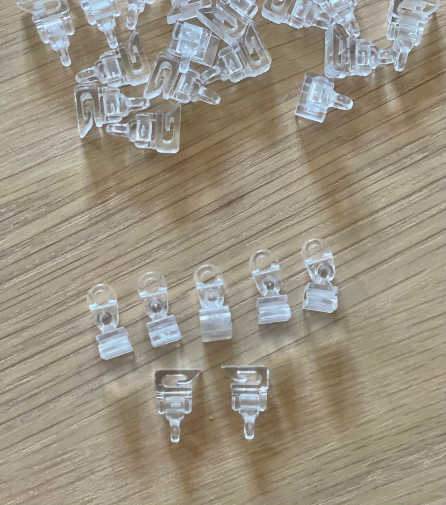 Roman Blind Clear Ring Clips for Tape