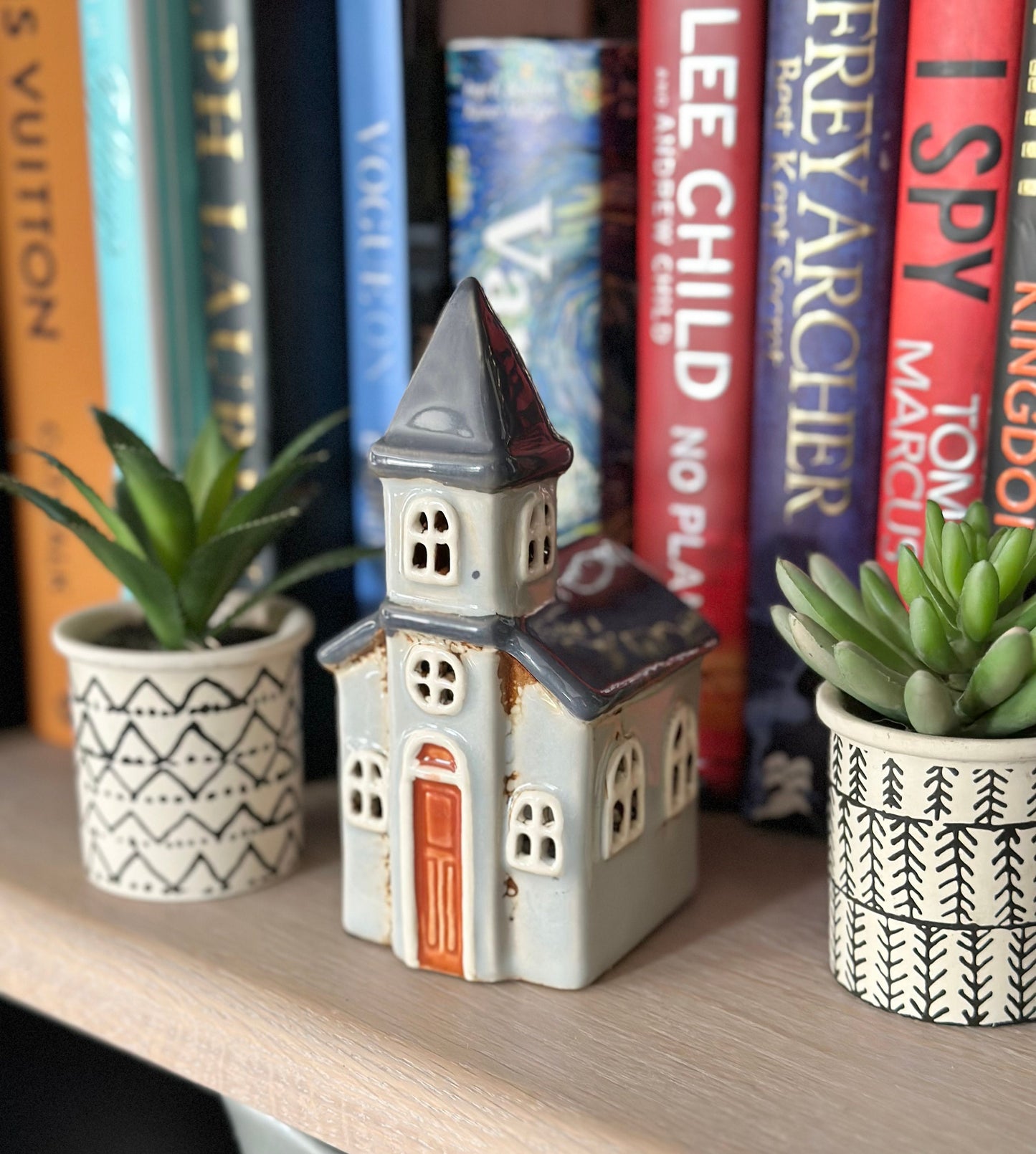 Glazed Ceramic Church/Chapel Tea light