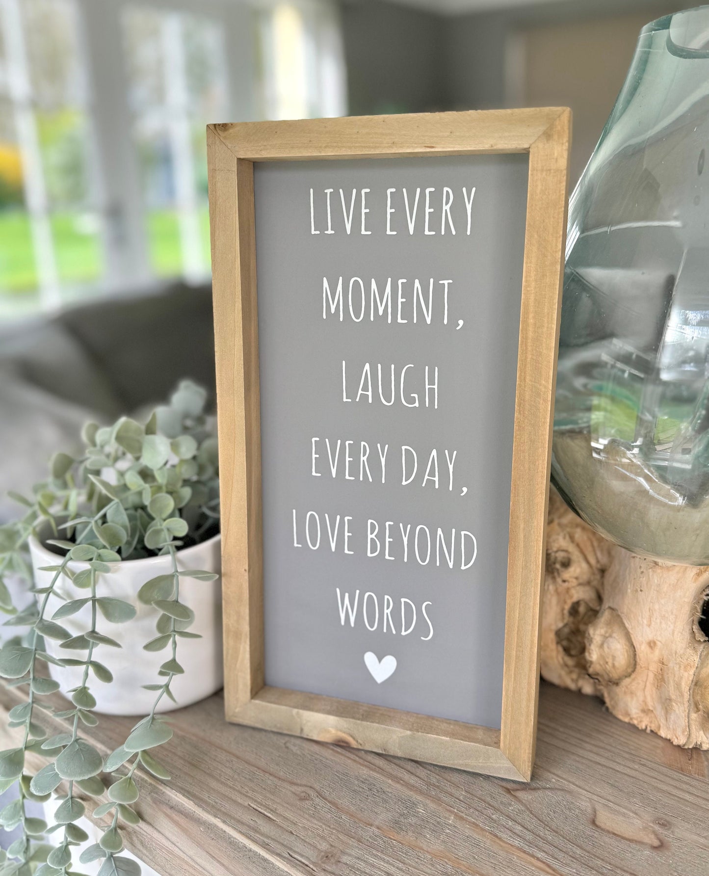 Framed Plaque - Live every moment