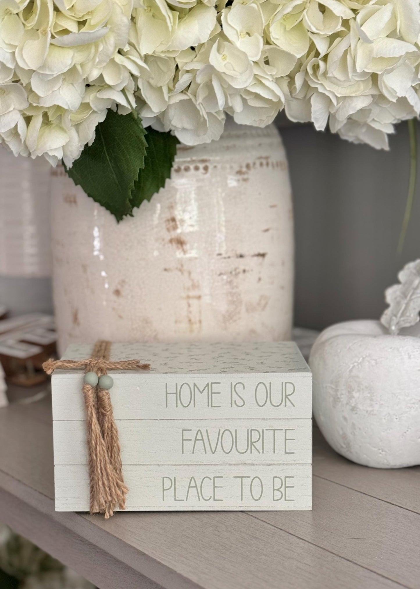 Home Is Our Favourite Place To Be Book Stack Decor