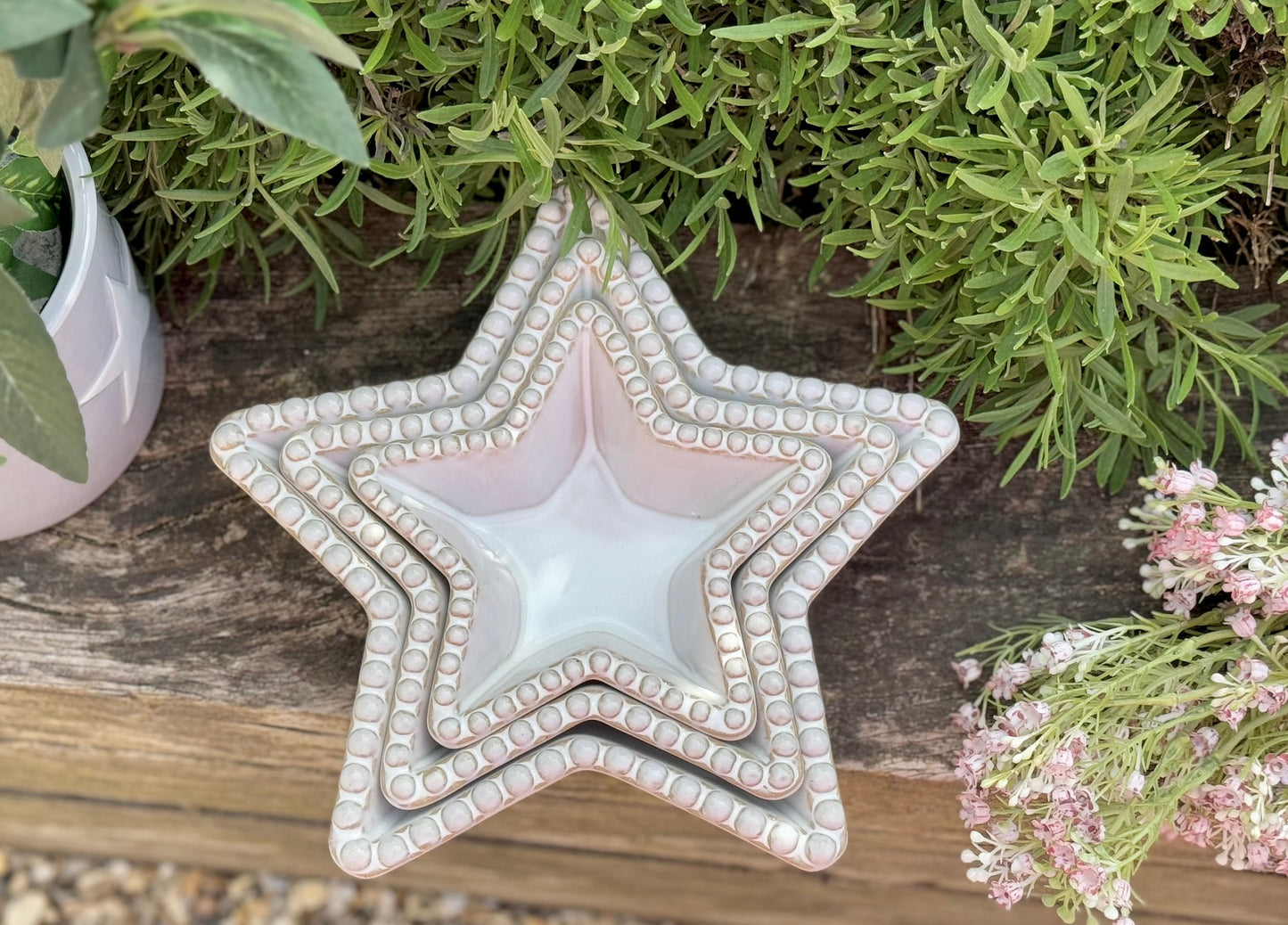 Beaded Star Bowls (Set of 3)