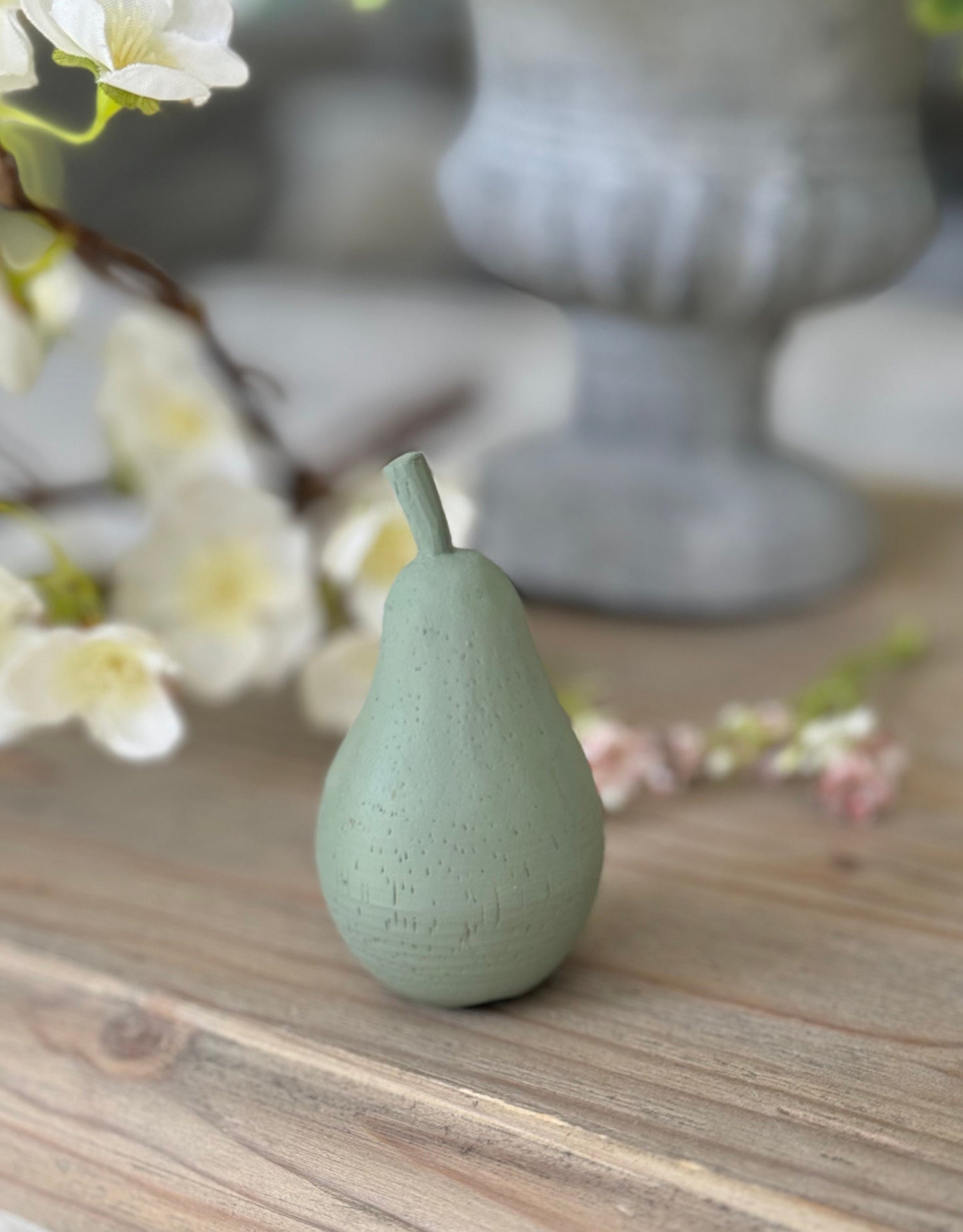 Solid Green Wooden Fruit - Selection of Apple and Pears