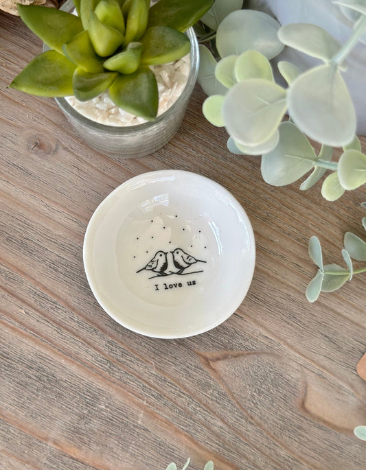 I Love Us Small Porceloain Wobbly Bowl