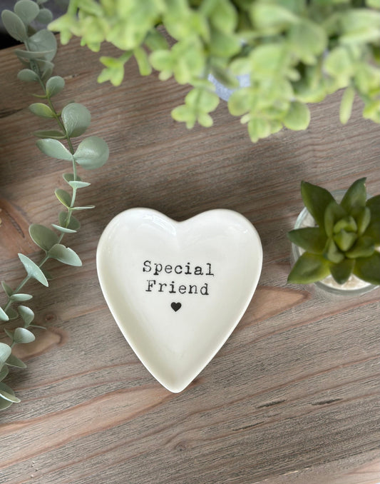 White Special Friend Trinket Dish