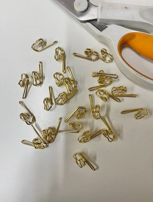 Curtain Brassed Metal Curtains Hooks - Tape Headed Curtains.  FREE UK DELIVERY