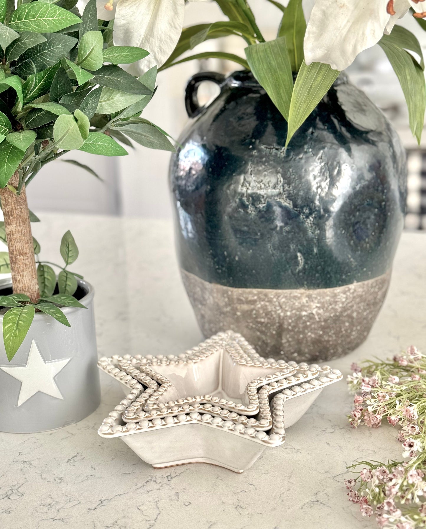 Beaded Star Bowls (Set of 3)
