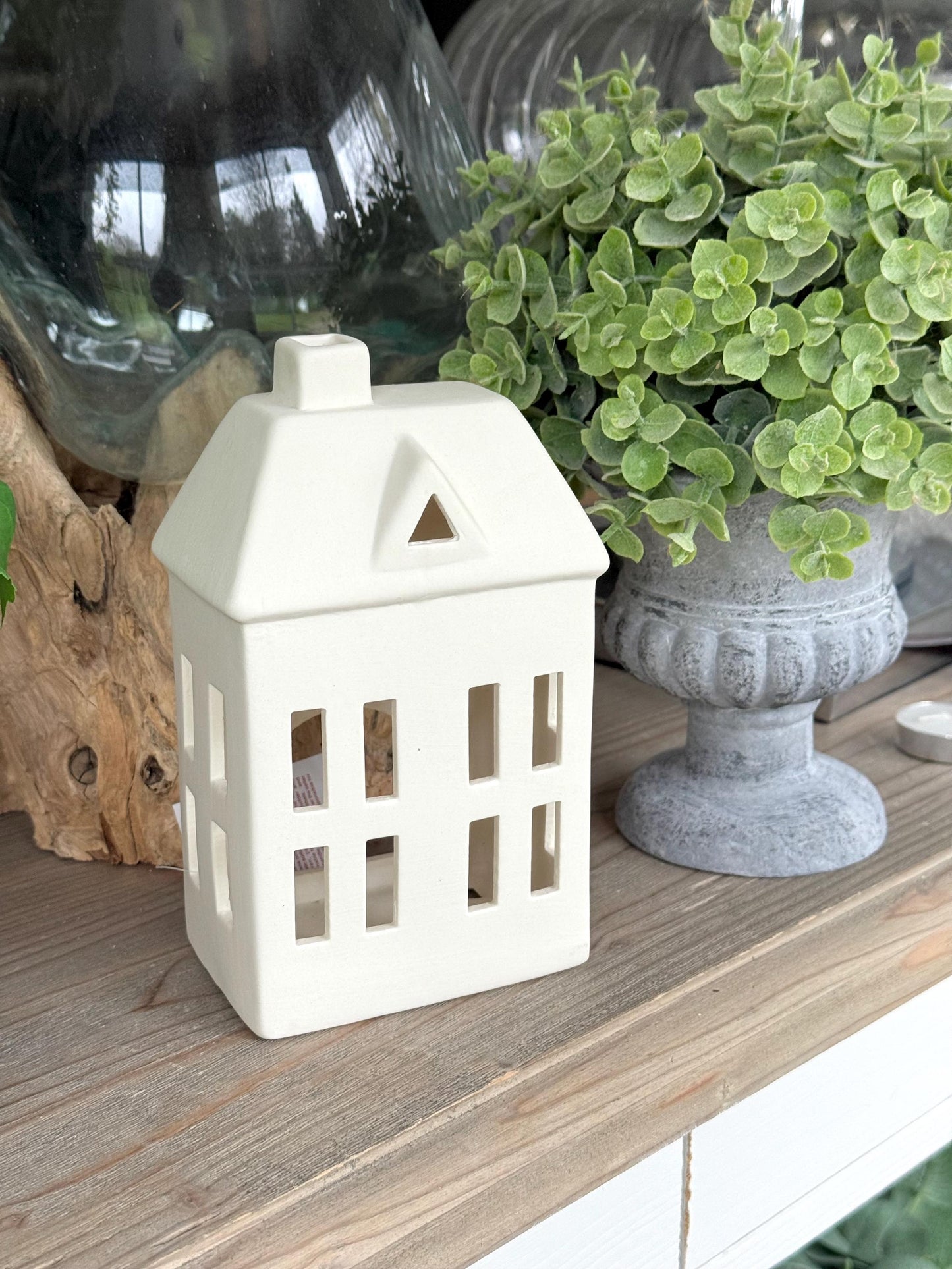 White Tealight Houses - 3 Sizes Available