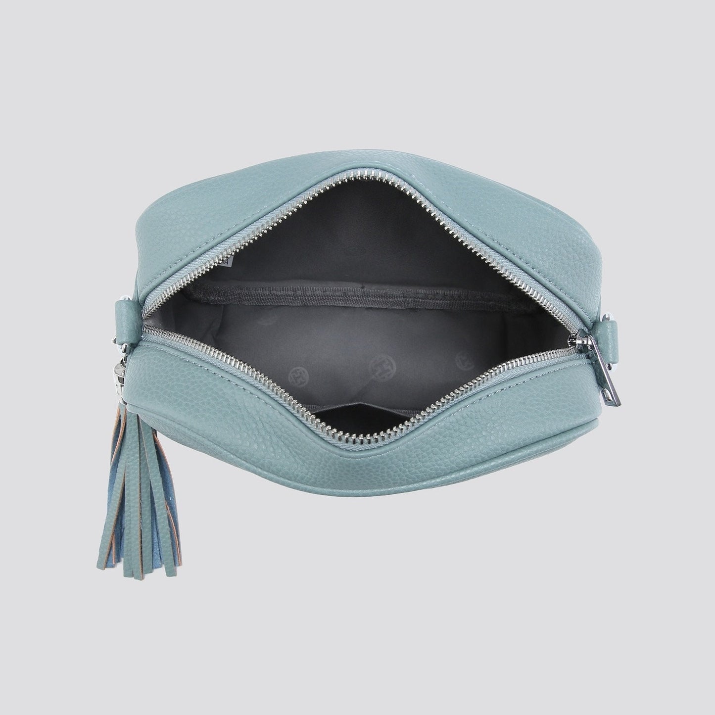 Cadet Blue Cross Body Handbag with Silver Star