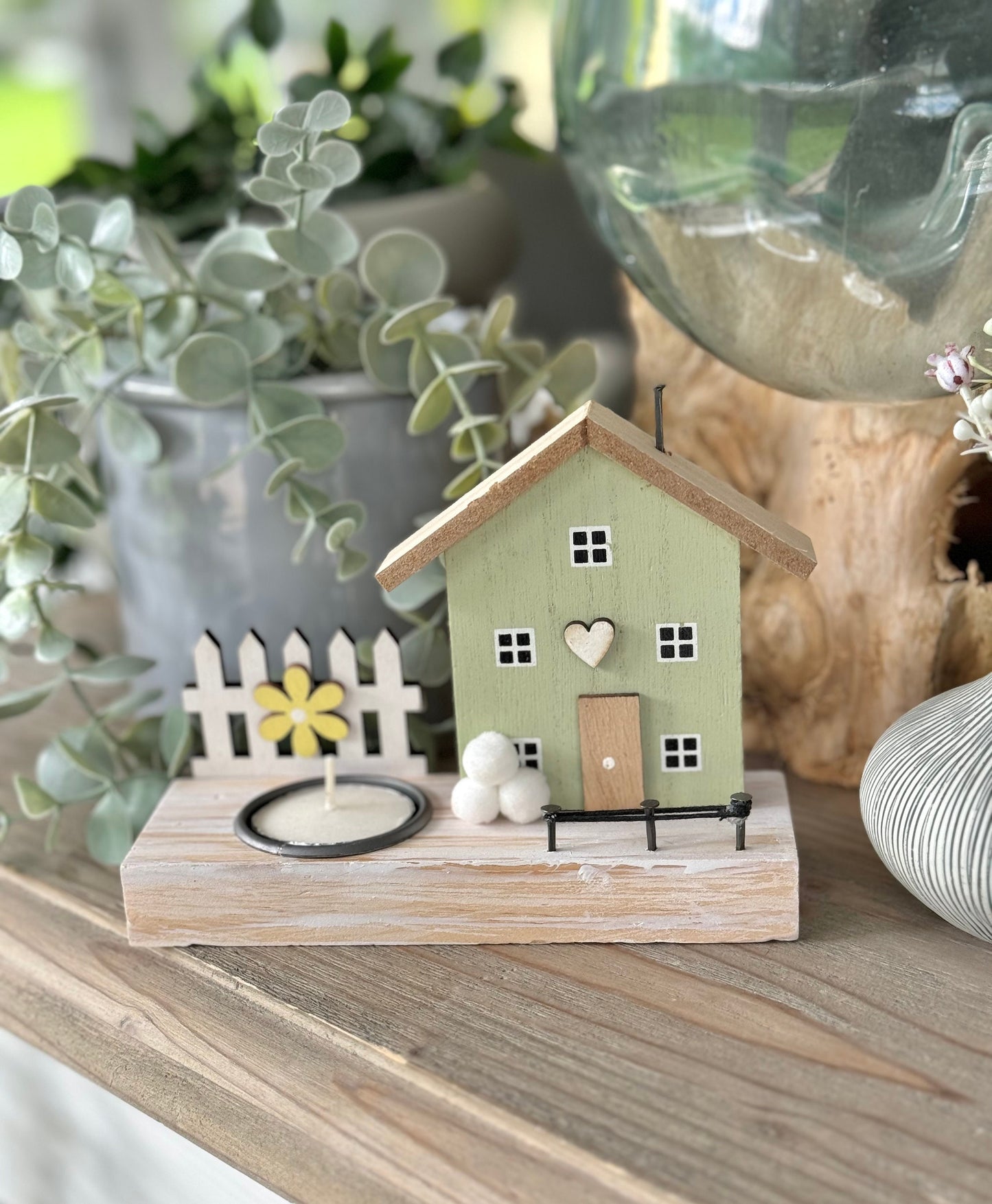 Wooden Tea Light House