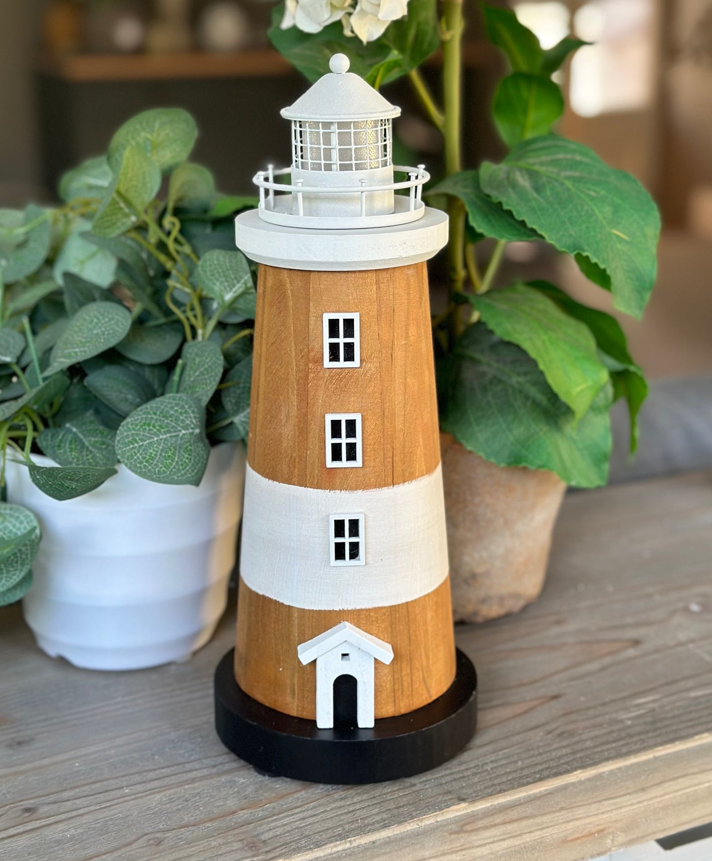 Nautical Wooden LED Lighthouse