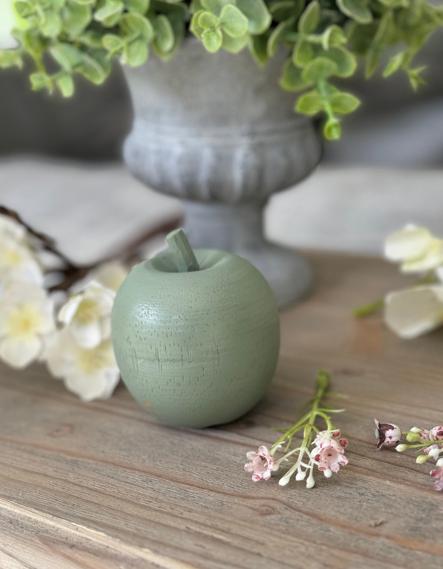 Solid Green Wooden Fruit - Selection of Apple and Pears