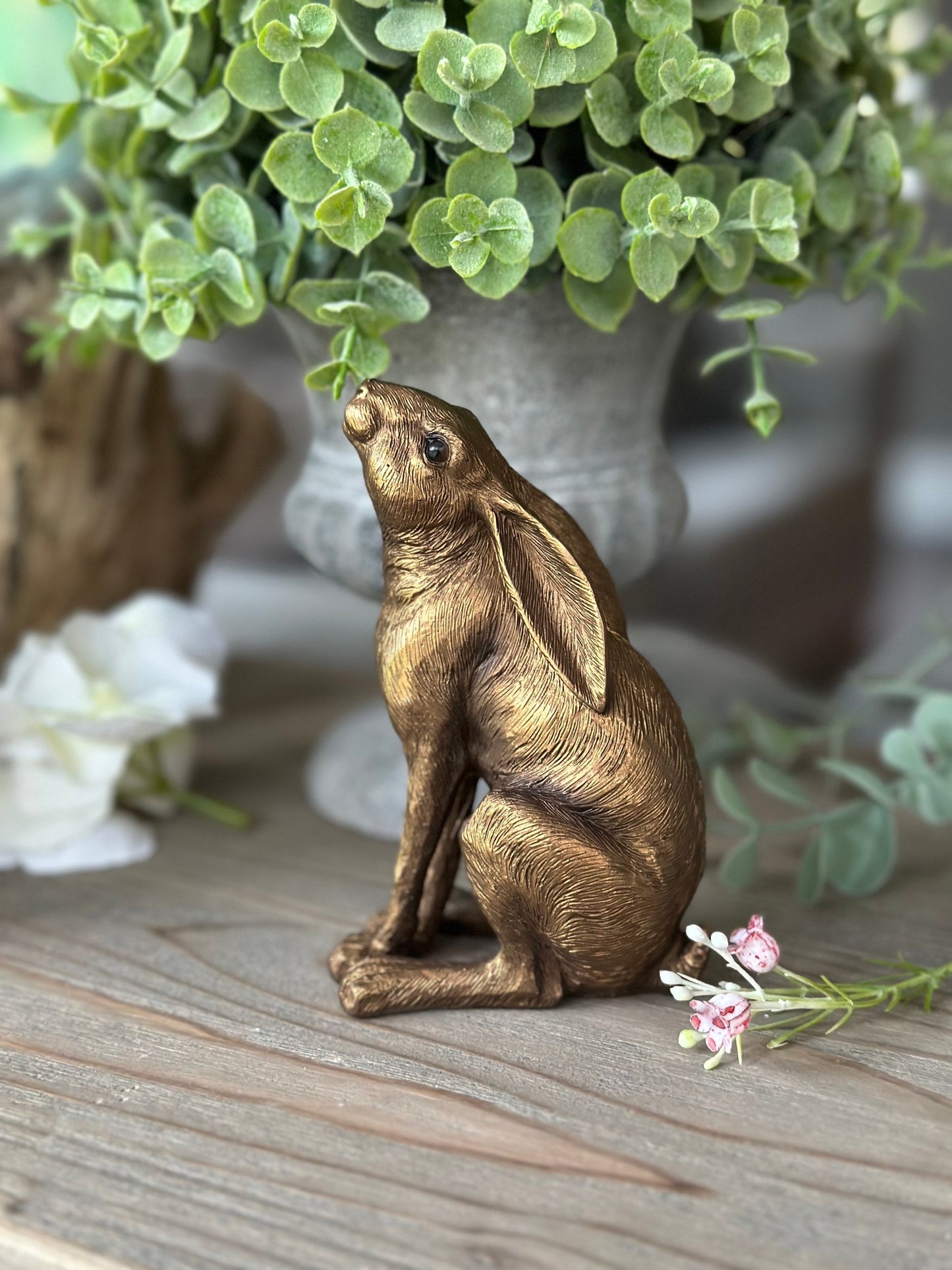Bronzed Ornamental Sitting Hare