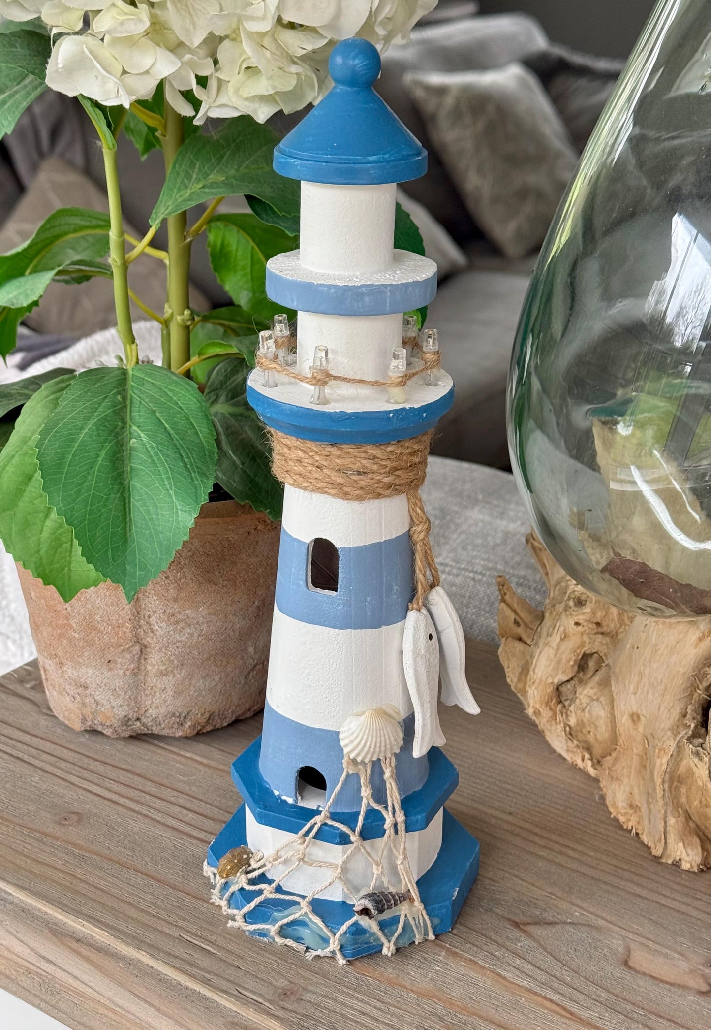 Nautical Wooden LED Lighthouse