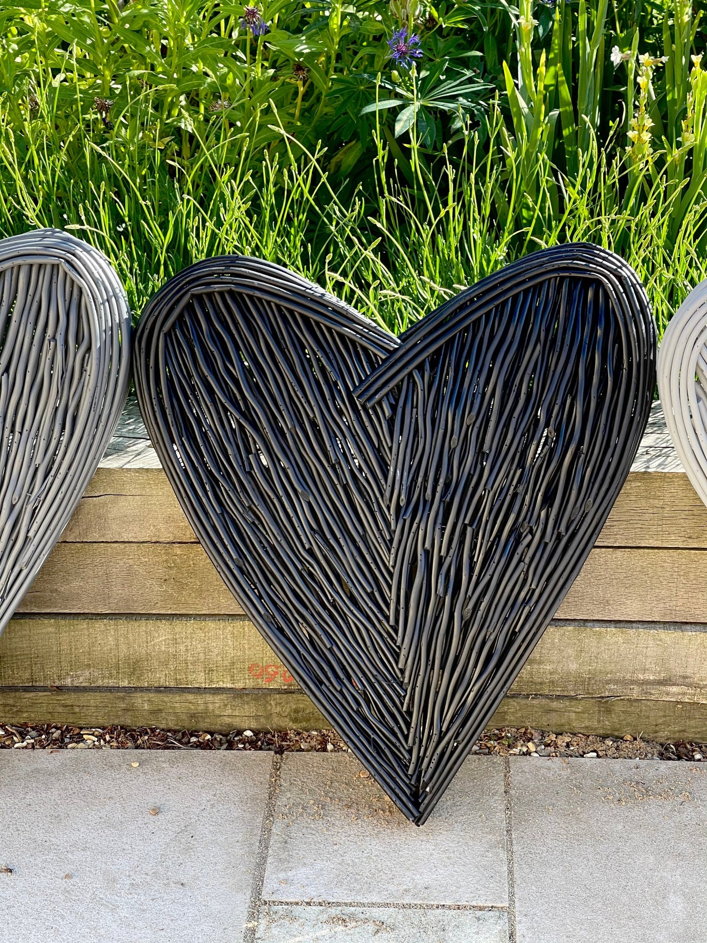 Large Black Wicker Heart- 85cm