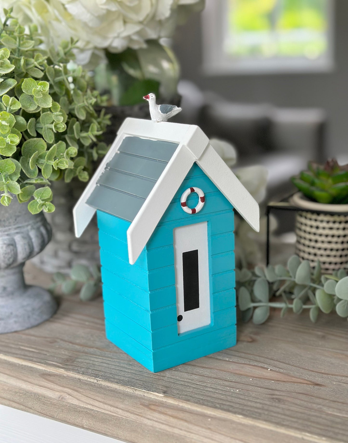 Beach Hut Money boxes with Seagull