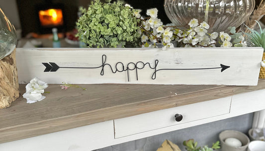 Happy Hanging Sign