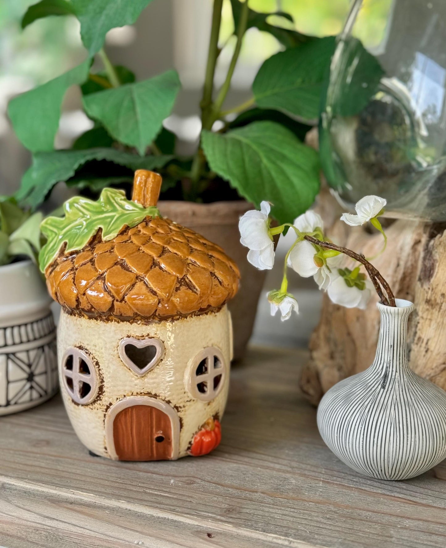 NEW! Ceramic Acorn House Tealight