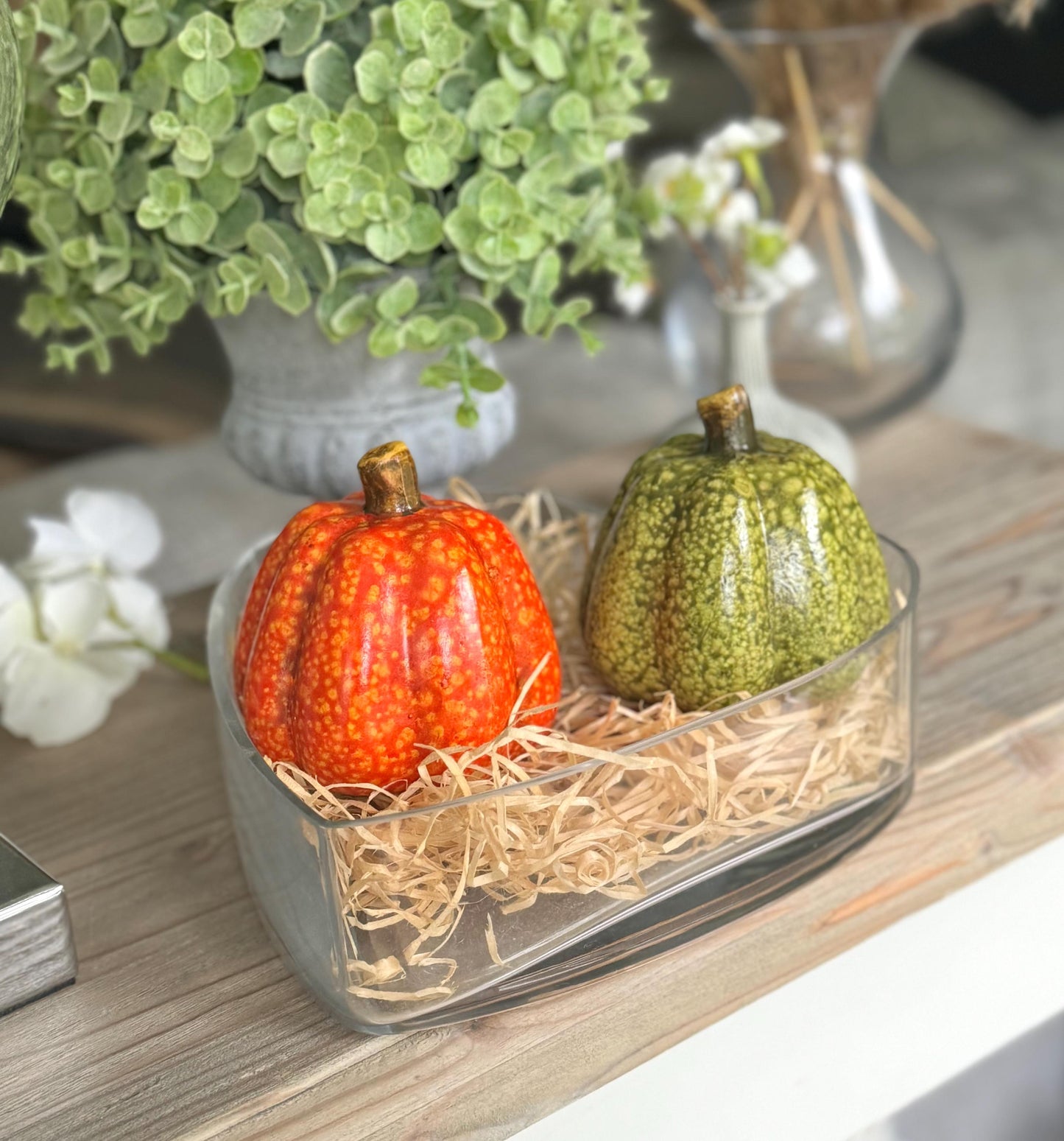 Speckled Ceramic Pumpkins - Choice of 2 Colours
