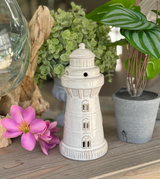 White Ceramic LED Lighthouse