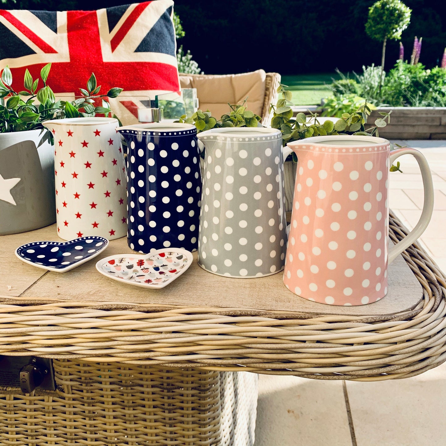 Krasilnikoff Happy Porcelain Grey Spotty Jug,