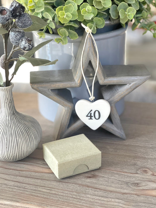 40 Porcelain Heart with Gift Box