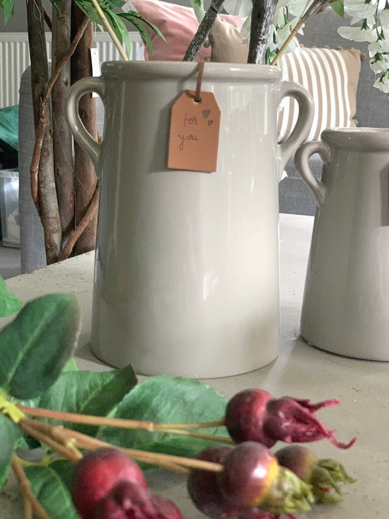 For You Grey Vase - 18cm