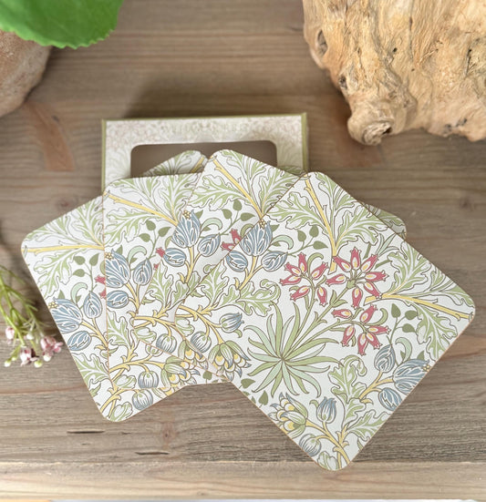 William Morris Boxed Hyacinth Coasters - Set of 4