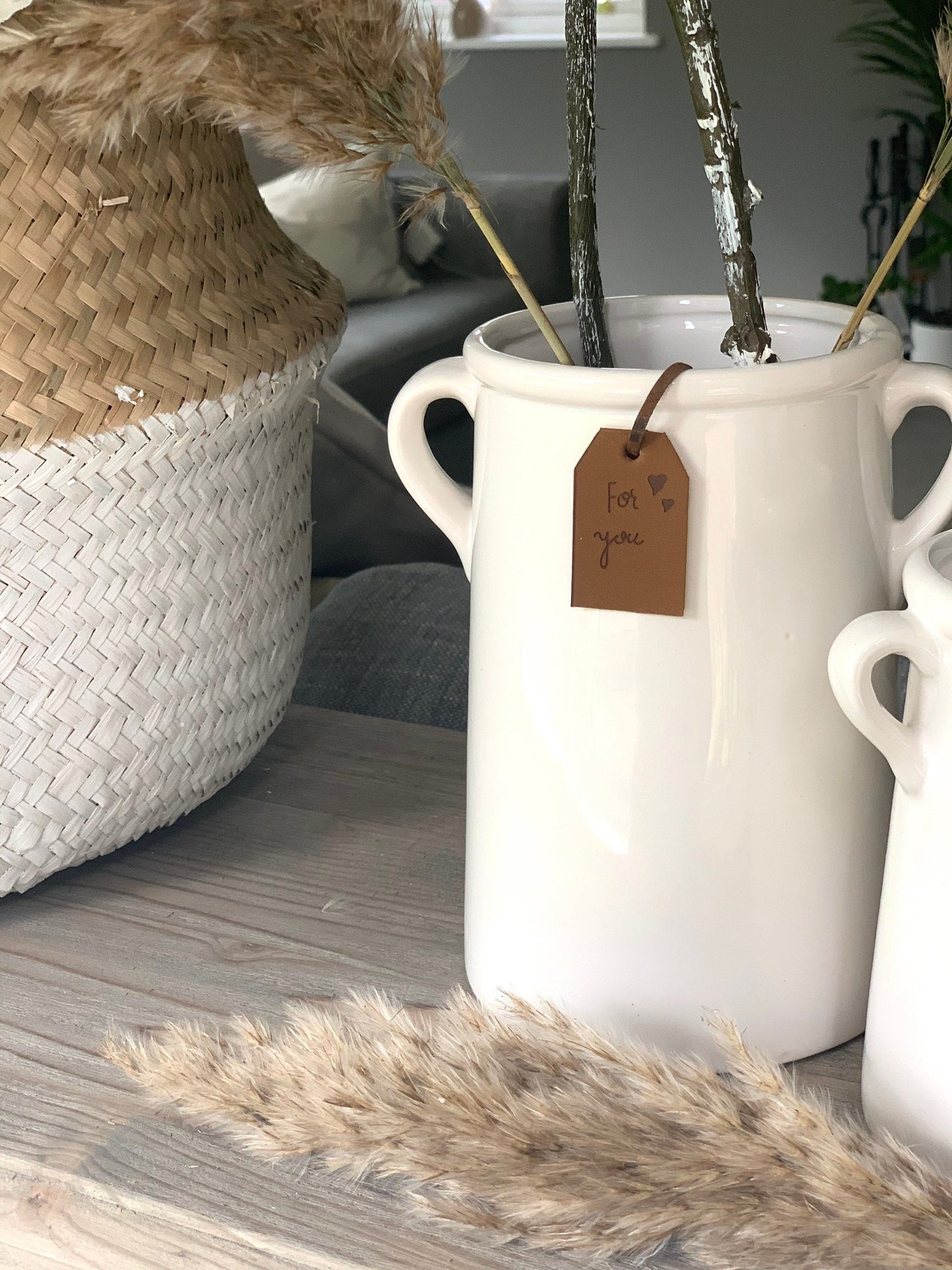 White Vase 'For You' - 18cm