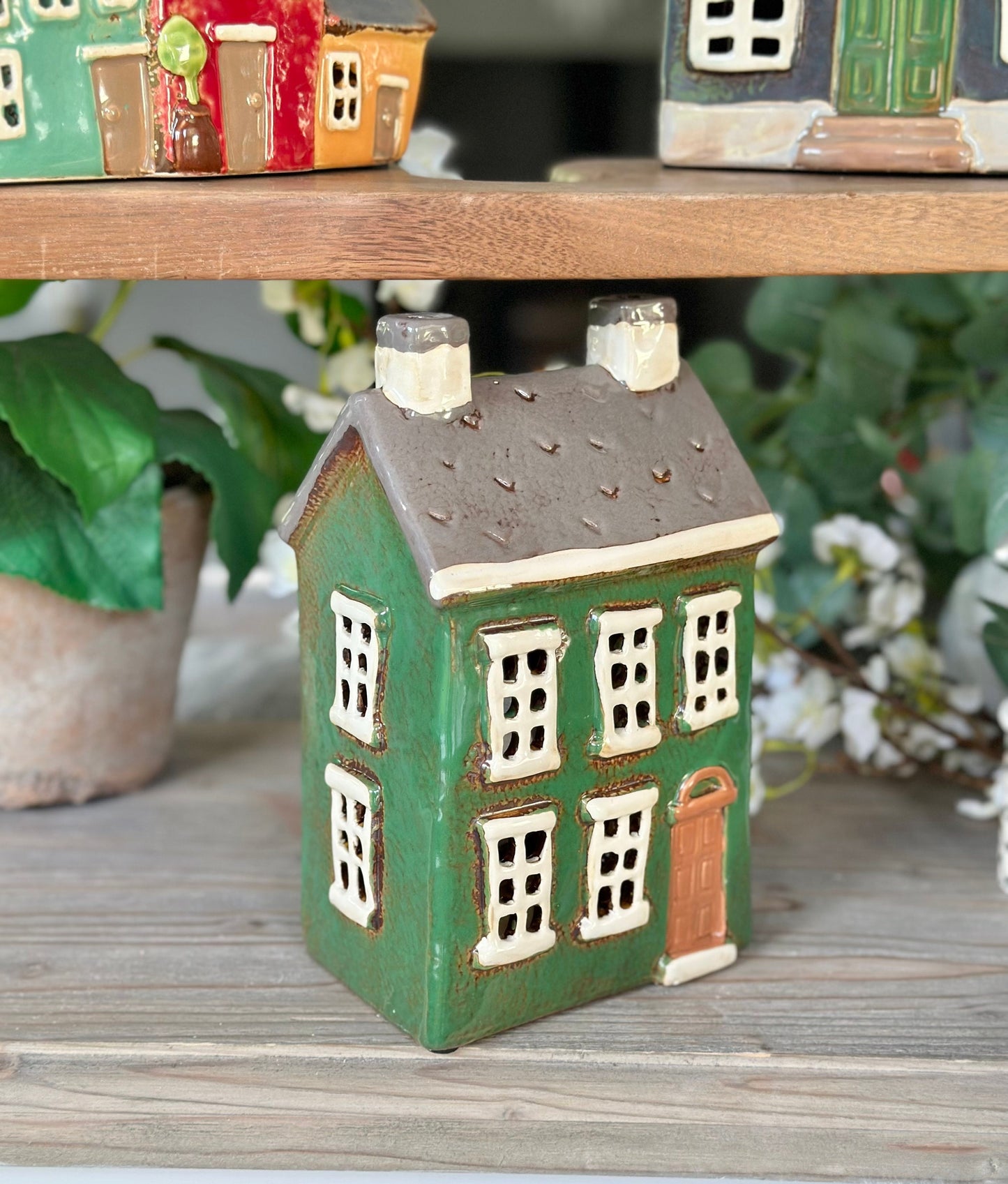Ceramic House/Cottage Candle Holder -  Available in 3 designs