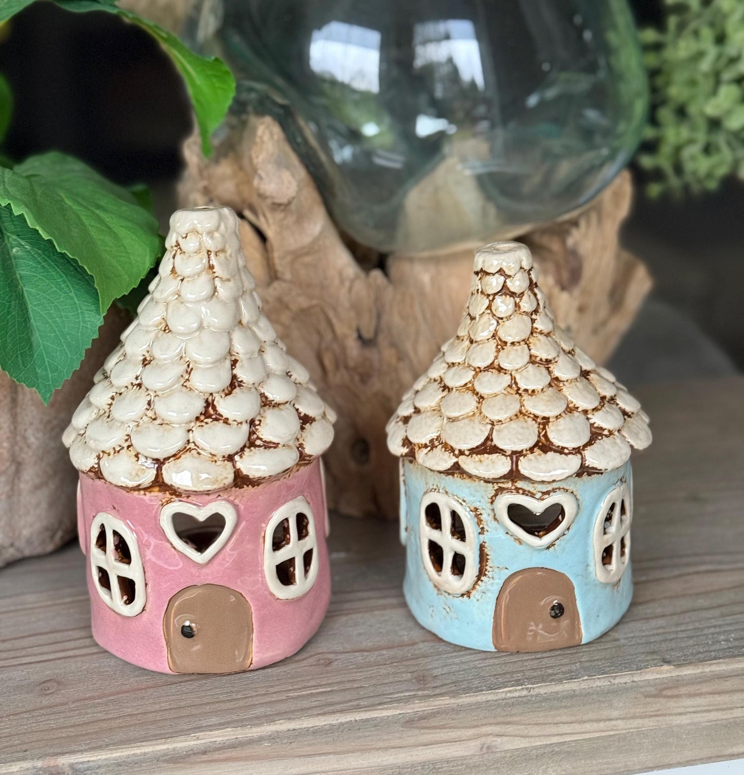 NEW!  Round Heart House Tealight - Available in 2 Colours