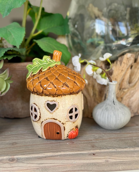 NEW! Ceramic Acorn House Tealight