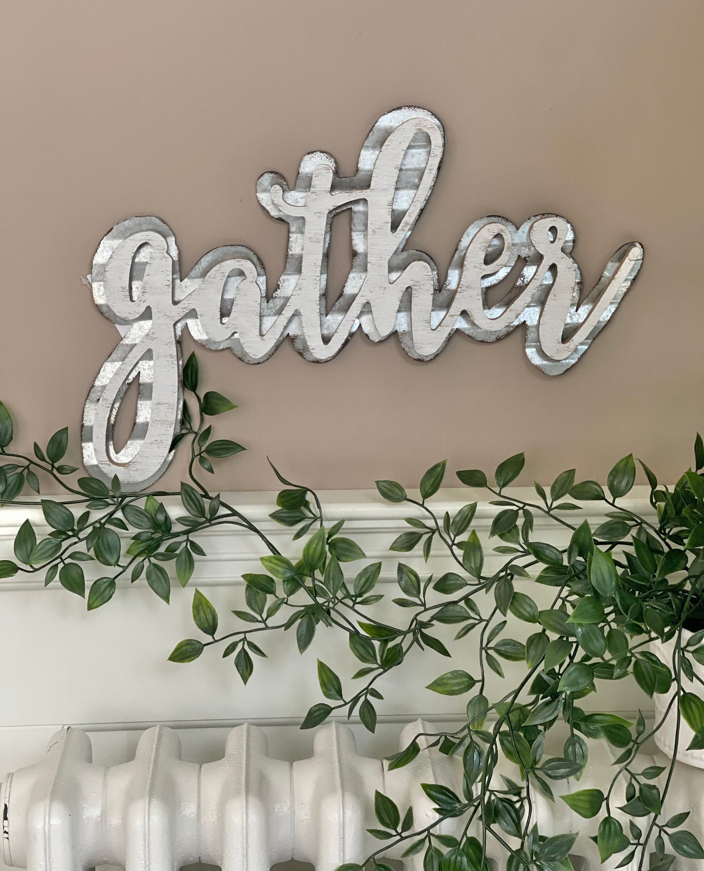 Gather Wood and Metal Cutout Letter Signs Wall Decor